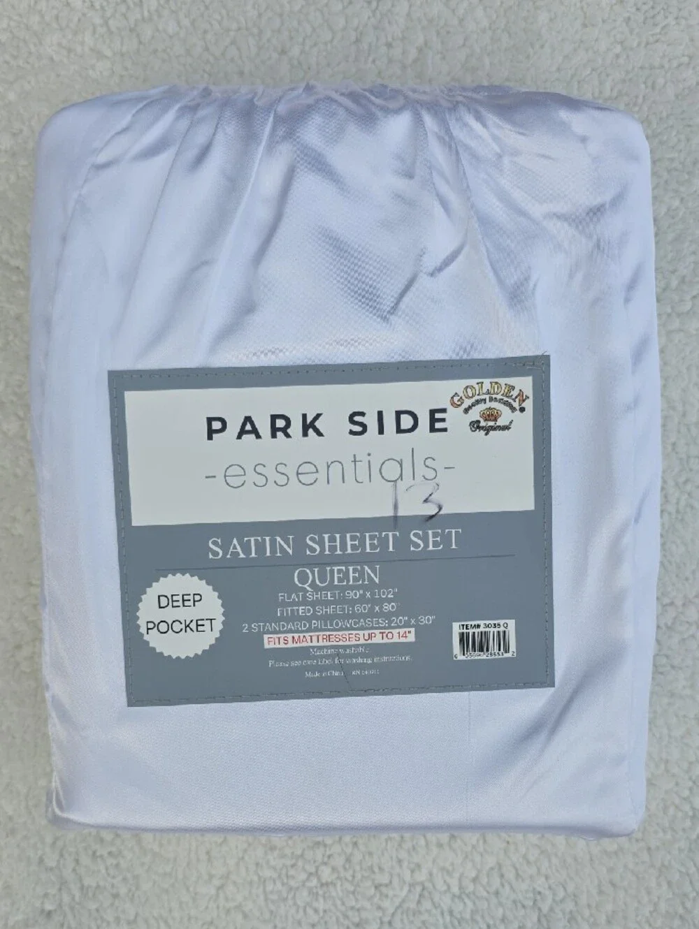 Satin Sheet Set - Queen - White